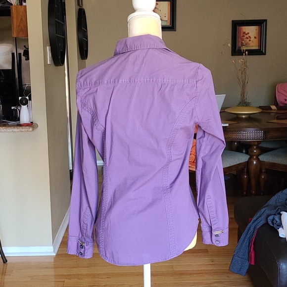 Express Purple The Essentials Blouse S - Picture 4 of 5